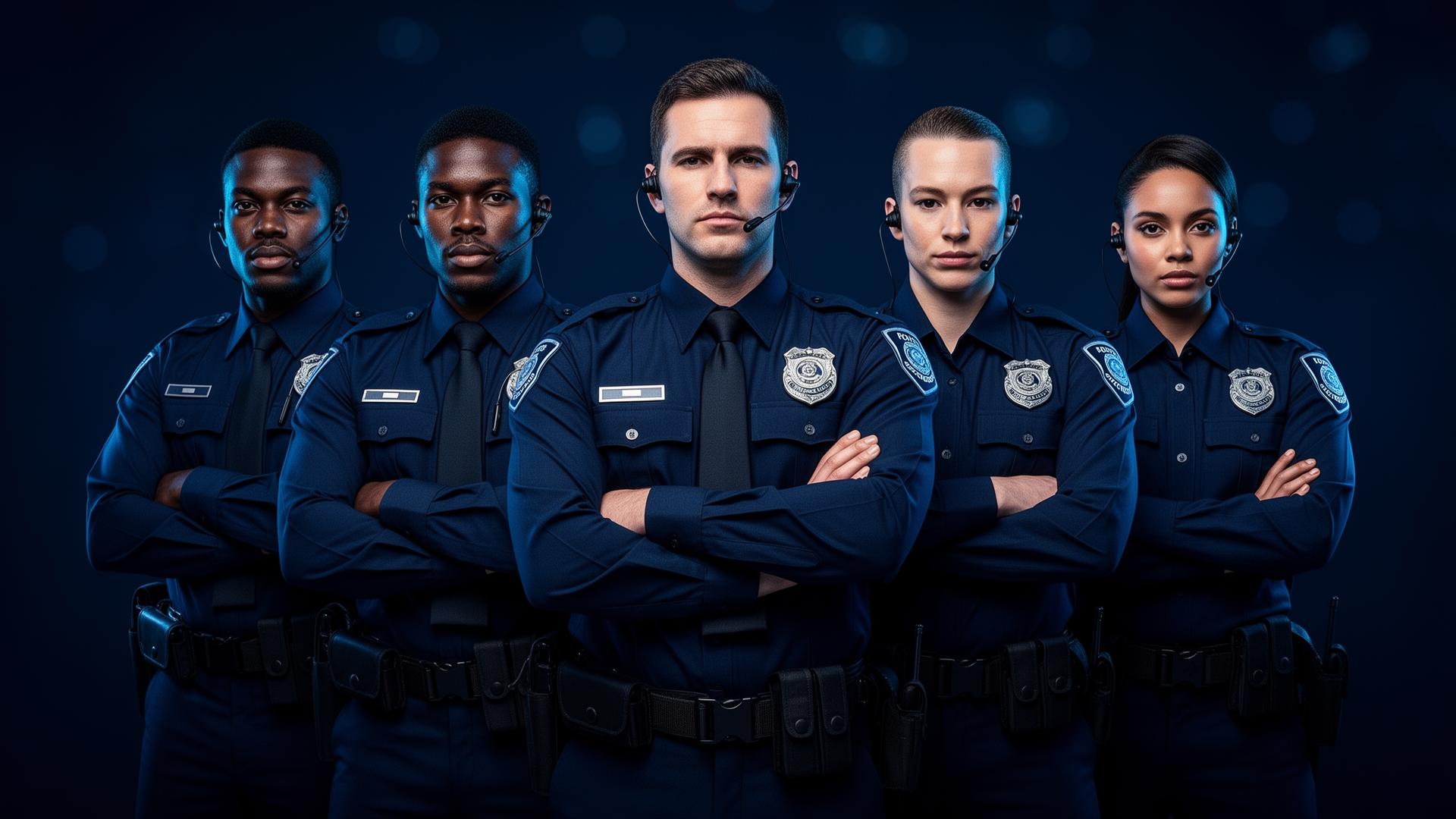 Elite security guards protecting a luxury shopping mall